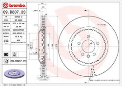 DISC FRANA BREMBO 09.D807.23 - Compatibil cu LAND ROVER