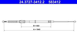 Cablu frana de mana ATE 24.3727-3412.2