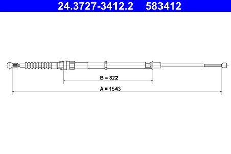 Cablu frana de mana ATE 24.3727-3412.2