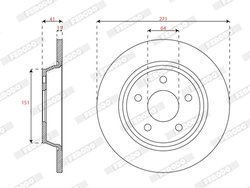 DISC FRANA FERODO DDF3022C - Compatibil cu FORD