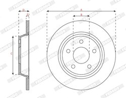 DISC FRANA FERODO DDF3022C - Compatibil cu FORD