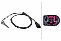 SENZOR TEMPERATURA GAZE EVACUARE HELLA 6PT 010 376-801 - Compatibil cu AUDI, MAN, VW