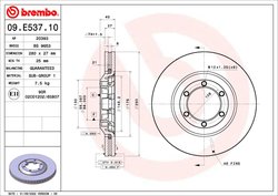 DISC FRANA BREMBO 09.E537.10 - Compatibil cu ISUZU