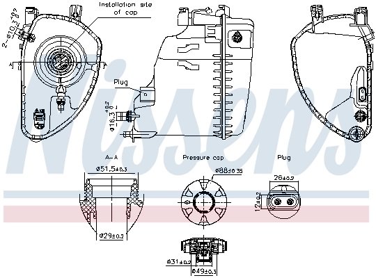 Vas expansiune lichid racire Nissens 996198
