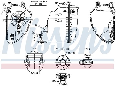 Vas expansiune lichid racire Nissens 996198