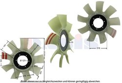 PALETA VENTILATOR RACIRE MOTOR AKS DASIS 448029N - Piesa auto compatibila cu mai multe marci