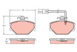 Set placute frana TRW GDB2396