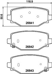 SET PLACUTE FRANA TEXTAR 2684101 - Compatibil cu JEEP