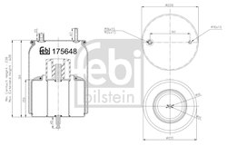 Burduf suspensie pneumatica Febi Bilstein 175648