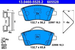 Set placute frana ATE 13.0460-5528.2