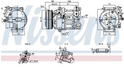 COMPRESOR CLIMATIZARE NISSENS 890591 - Compatibil cu OPEL, VAUXHALL