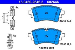 Set placute frana ATE 13.0460-2646.2