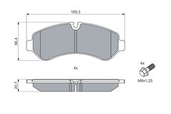 Set placute frana BOSCH 0 986 460 013