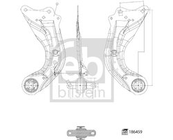 BRAT SUSPENSIE FEBI BILSTEIN 186459 - Compatibil cu MAZDA