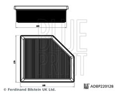 FILTRU AER BLUE PRINT ADBP220128 - Compatibil cu MITSUBISHI, NISSAN, RENAULT