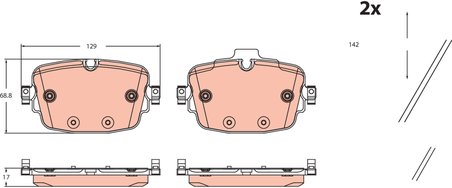 SET PLACUTE FRANA TRW GDB2506 - Compatibil cu AUDI