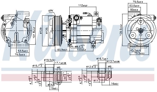 COMPRESOR CLIMATIZARE NISSENS 89549 - Compatibil cu MAZDA