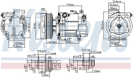 COMPRESOR CLIMATIZARE NISSENS 89549 - Compatibil cu MAZDA