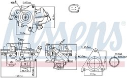 SUPAPA EGR NISSENS 98379 - Compatibil cu AUDI, SEAT, SKODA, VW