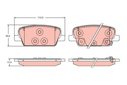 Set placute frana TRW GDB2359