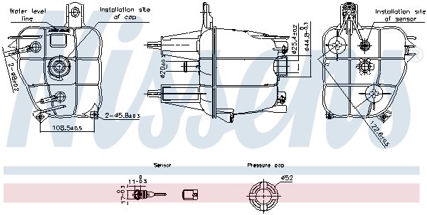 VAS EXPANSIUNE LICHID RACIRE NISSENS 996241 - Compatibil cu CITROEN, FIAT, PEUGEOT