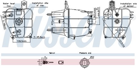 VAS EXPANSIUNE LICHID RACIRE NISSENS 996241 - Compatibil cu CITROEN, FIAT, PEUGEOT