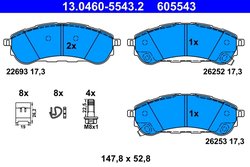 Set placute frana ATE 13.0460-5543.2