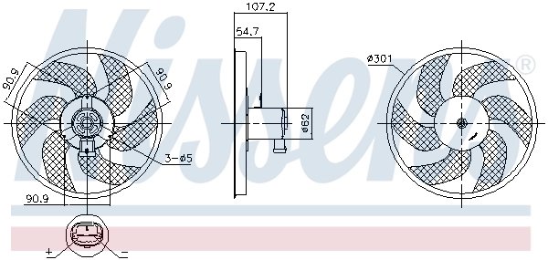 Ventilator radiator racire Nissens 850084