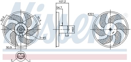 Ventilator radiator racire Nissens 850084