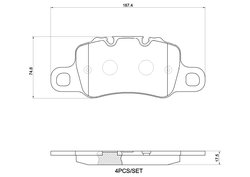 Set placute frana Brembo P 65 055