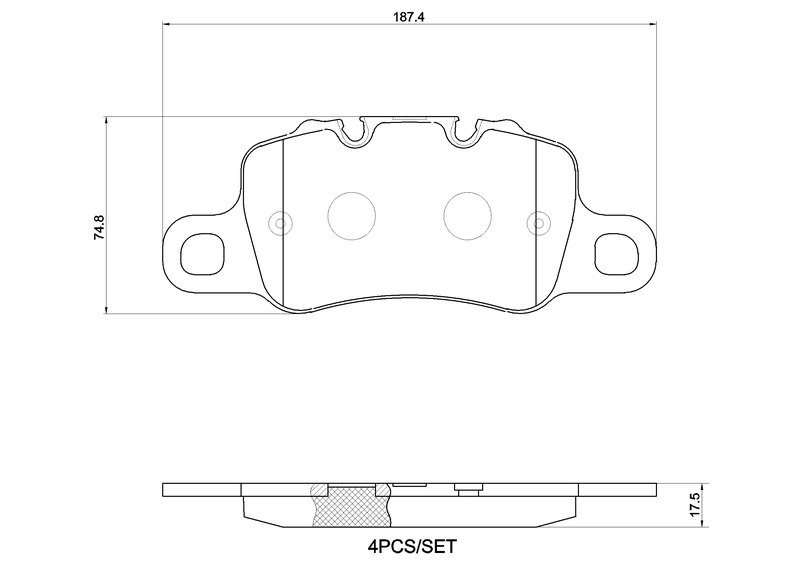 SET PLACUTE FRANA BREMBO P 65 055 - Compatibil cu PORSCHE