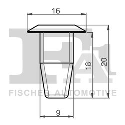 CLIPS, ACOPERIRE DECORATIVA SI PROTECTIE FA1 11-60012.25 - Compatibil cu AUDI, VW