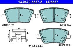 Set placute frana ATE 13.0470-5537.2