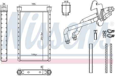 SCHIMBATOR CALDURA INCALZIRE HABITACLU NISSENS 707282 - Compatibil cu BMW