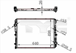 RADIATOR RACIRE MOTOR TYC 721-0022 - Compatibil cu MERCEDES-BENZ
