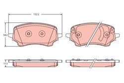 Set placute frana TRW GDB2346