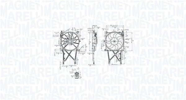 VENTILATOR RADIATOR RACIRE MAGNETI MARELLI 069422863010 - Compatibil cu OPEL, VAUXHALL
