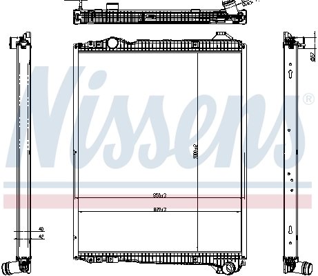 RADIATOR RACIRE MOTOR NISSENS 606323 - Compatibil cu SCANIA