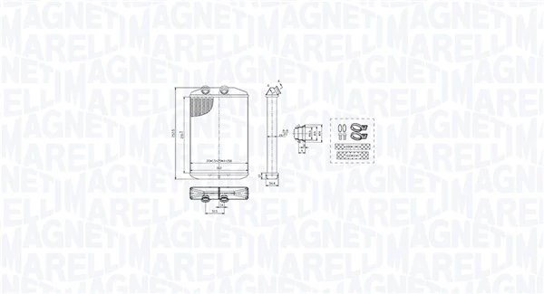 Schimbator caldura incalzire habitaclu Magneti Marelli 35021