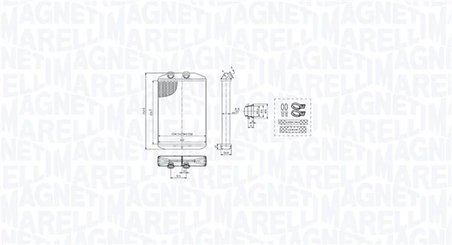 Schimbator caldura incalzire habitaclu Magneti Marelli 35021
