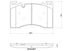 Set placute frana Brembo P 44 033