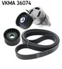 SET CUREA TRANSMISIE CU CANELURI SKF VKMA 36074 - Compatibil cu NISSAN, OPEL, RENAULT, VAUXHALL