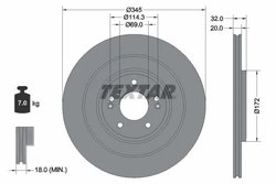 Disc frana Textar 92349403