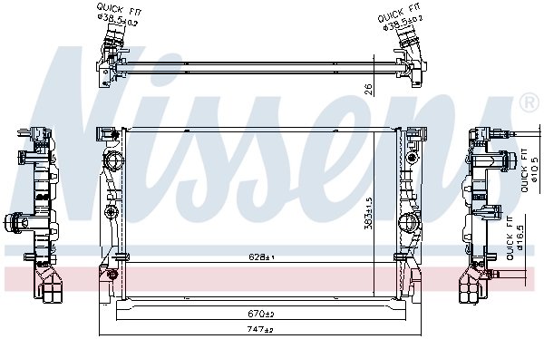 RADIATOR RACIRE MOTOR NISSENS 606230 - Compatibil cu BMW