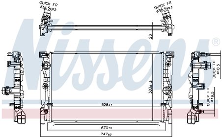 RADIATOR RACIRE MOTOR NISSENS 606230 - Compatibil cu BMW