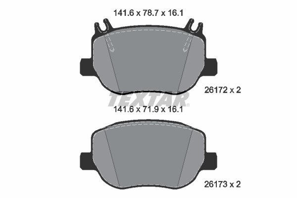 SET PLACUTE FRANA TEXTAR 2617201 - Compatibil cu MERCEDES-BENZ