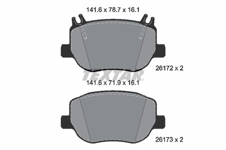 SET PLACUTE FRANA TEXTAR 2617201 - Compatibil cu MERCEDES-BENZ