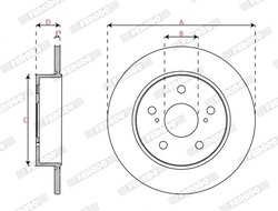 Disc frana Ferodo DDF3028C