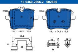 Set placute frana ATE 13.0460-2666.2