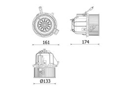 Ventilator habitaclu MAHLE AB 328 000P